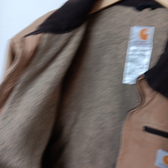 Carhartt Detroit Jacket Women's Size L Camel Tan Blanket Lined - Picture 8 of 16